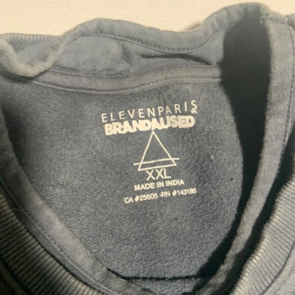 Elevenparis x Banksy Brandalised "Love Rat" Edgy Grunge Street Sweatshirt XXL - Picture 6 of 9